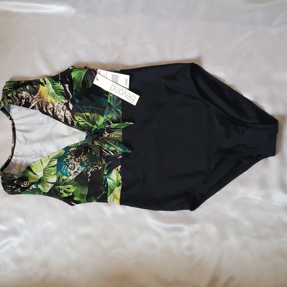 Beyond Control NWT, size 12, leopard multi one piece swimsuit - Picture 1 of 5